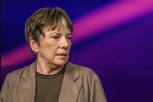 Pictured, from left: Margot Käßmann, theologian, GER, Berlin, studio, guest on *Maischberger*, political talk show, TV, program, with host Sandra Maischberger, *Das Erste*, from Adlershof, Am Studio 20, September 16, 2026, Copyright: HMBxMedia UwexKoch