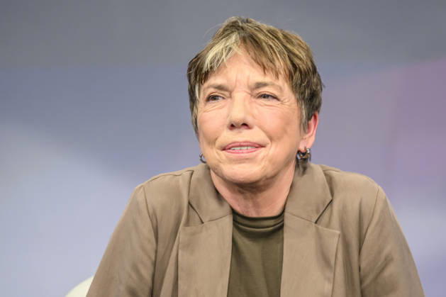 Pictured, from left: Margot Käßmann, theologian, Germany, Berlin, studio, guest on Maischberger, political talk show, TV, program, with host Sandra Maischberger, Das Erste, from Studio 20 in Adlershof, September 16, 2026, Copyright: HMBxMedia UwexKoch