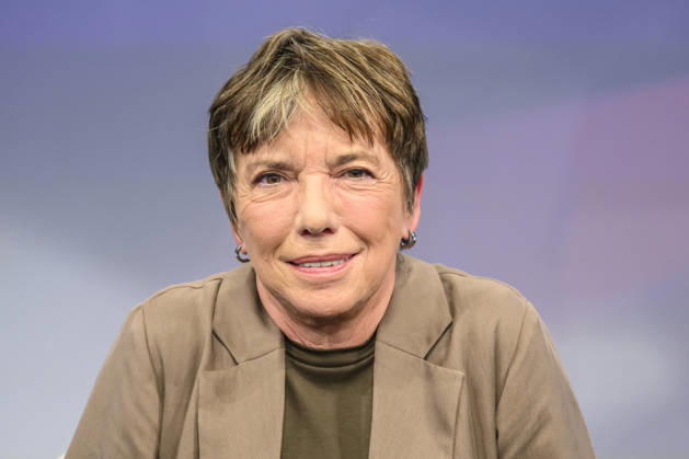 Pictured, from left: Margot Käßmann, theologian, Germany, Berlin, studio, guest on Maischberger, political talk show, TV, program, with host Sandra Maischberger, Das Erste, from Studio 20 in Adlershof, September 16, 2026, Copyright: HMBxMedia UwexKoch