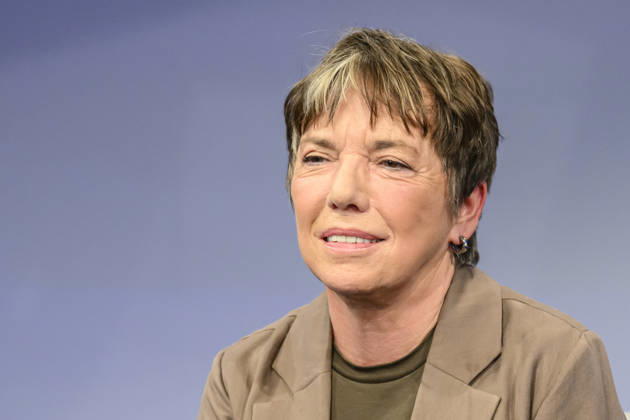 Pictured, from left: Margot Käßmann, theologian, GER, Berlin, studio, guest on Maischberger, political talk show, TV, program, with host Sandra Maischberger, Das Erste, from Studio 20 in Adlershof, September 16, 2026, Copyright: HMBxMedia UwexKoch