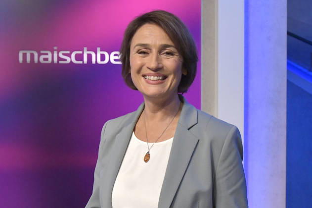 Sandra Maischberger on the ARD talk show *maischberger* in the studio in Berlin-Adlershof, Berlin, September 16, 2026 Foto:xM.xBehrensx xFuturexImagex maischberger1609_6937