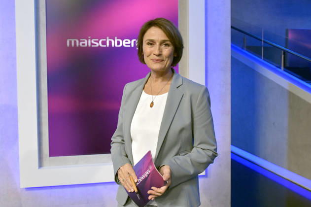 Sandra Maischberger on the ARD talk show *maischberger* in the studio in Berlin-Adlershof, Berlin, September 16, 2026 Foto:xM.xBehrensx xFuturexImagex maischberger1609_6938