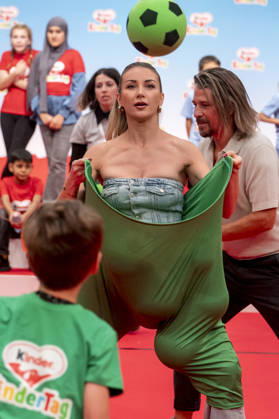 ABB CHILDREN S DAY Anna Carina Woitschack Catching a Ball in Big Pants at the Children s Day event at the Atelier Gardens Berlin on September 17, 2026
