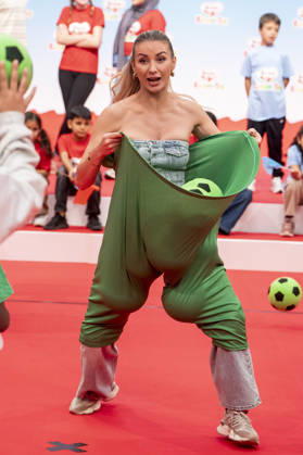 ABB CHILDREN S DAY Anna Carina Woitschack Catching a Ball in Big Pants at the Children s Day event at the Atelier Gardens Berlin on September 17, 2026