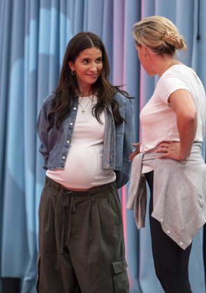 ABB KINDERTAG: Chryssanthi Kavazi, who is pregnant, and Saskia Bleitreu at the KinderTag event at the Atelier Gardens in Berlin on September 17, 2026