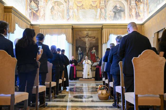 POPE LEO XIV PRIVATE AUDIENCE Italy, Rome, Vatican, September 18, 2026 Pope Leo XIV receives the participants in the meeting organized by the Pope Leo XIV International Study Center EDITORIAL USE ONLY - NO BOOKS Copyright: xVATICANxMEDIA xCatholicxPressxPhotox