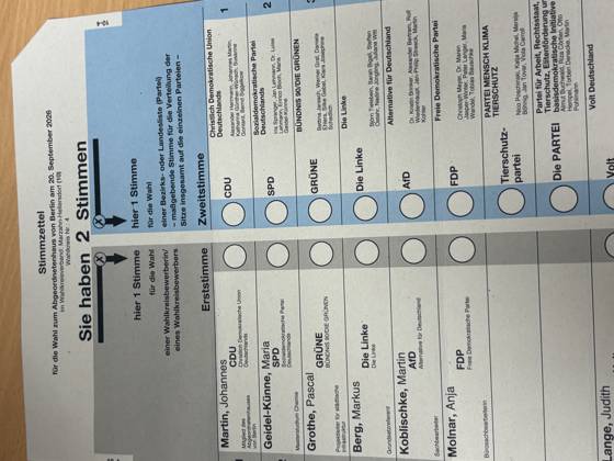 September 20, 2026, Ballot for the 2026 House of Representatives election, in the Marzahn-Hellersdorf district, District 4, Berlin, Germany