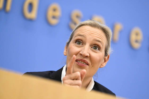 ABB BPK Alice Weidel, Federal Spokesperson for the AfD and Co-Chair of the AfD parliamentary group Topic: The AfD—Impact of the state elections in Berlin and Mecklenburg-Western Pomerania on federal politics Statement at the BPK Federal Press Conference on September 21, 2026, in Berlin, Berlin, Germany