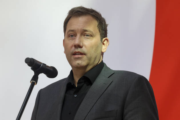 Lars Klingbeil at the press conference following the state elections in Berlin and Mecklenburg-Western Pomerania at the Willy Brandt House on September 21, 2026; SPD leadership at the press conference following the state elections in Berlin