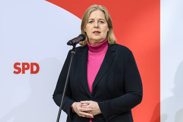 Pictured, from left: Bärbel Bas, GER, Berlin, SPD press conference following the elections in Berlin and Mecklenburg-Western Pomerania (MV), in the atrium of the Willy Brandt House, Wilhelmstraße 141, 10963 Berlin, September 21, 2026, Copyright: HMBxMedia UwexKoch