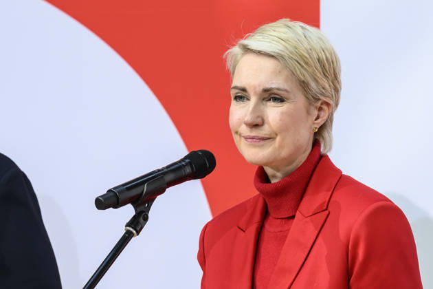 Pictured, from left: Manuela Schwesig, GER, Berlin, SPD press conference following the elections in Berlin and Mecklenburg-Western Pomerania (MV), in the atrium of the Willy Brandt House, Wilhelmstraße 141, 10963 Berlin, September 21, 2026, Copyright: HMBxMedia UwexKoch