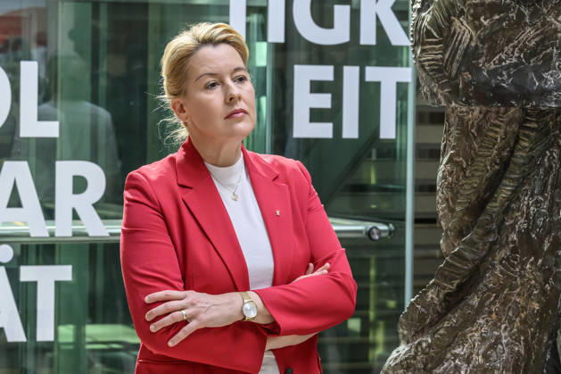 In the photo, from left: Franziska Giffey of the Berlin SPD, looking on, GER, Berlin, SPD press conference following the elections in Berlin and Mecklenburg-Western Pomerania (MV), in the atrium of the Willy Brandt House, Wilhelmstraße 141, 10963 Berlin, September 21, 2026, Copyright: HMBxMedia UwexKoch