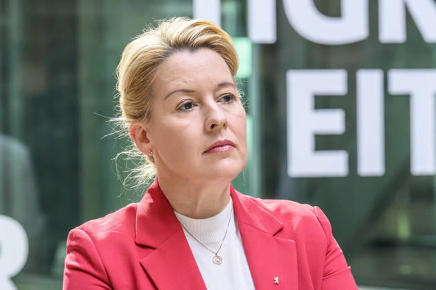 In the photo, from left: Franziska Giffey of the Berlin SPD, looking on, GER, Berlin, SPD press conference following the elections in Berlin and Mecklenburg-Western Pomerania (MV), in the atrium of the Willy Brandt House, Wilhelmstraße 141, 10963 Berlin, September 21, 2026, Copyright: HMBxMedia UwexKoch
