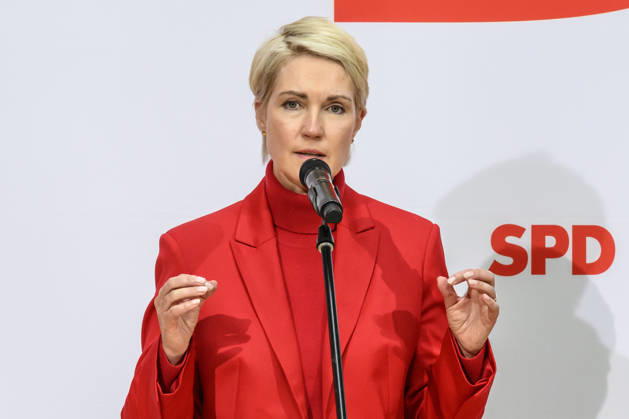 Pictured, from left: Manuela Schwesig, GER, Berlin, SPD press conference following the elections in Berlin and Mecklenburg-Western Pomerania (MV), in the atrium of the Willy Brandt House, Wilhelmstraße 141, 10963 Berlin, September 21, 2026, Copyright: HMBxMedia UwexKoch