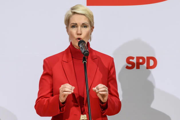 Pictured, from left: Manuela Schwesig, GER, Berlin, SPD press conference following the elections in Berlin and Mecklenburg-Western Pomerania (MV), in the atrium of the Willy Brandt House, Wilhelmstraße 141, 10963 Berlin, September 21, 2026, Copyright: HMBxMedia UwexKoch