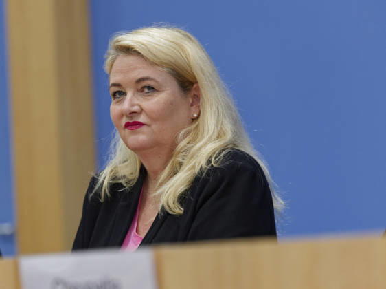 AfD Post-Election Analysis: Mecklenburg-Western Pomerania and Berlin, September 21, 2026, Germany, Berlin—Federal Press Conference: AfD’s analysis of the state election in Mecklenburg-Western Pomerania and the election to the Berlin House of Representatives. Pictured: Kristin Brinker, AfD’s top candidate for Berlin