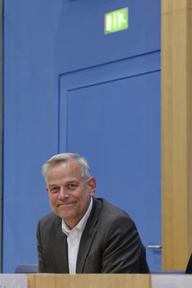 AfD Post-Election Analysis: Mecklenburg-Western Pomerania and Berlin, September 21, 2026, Germany, Berlin Federal Press Conference: AfD Post-Election Analysis of the State Election in Mecklenburg-Western Pomerania and the Berlin House of Representatives Election. Pictured: Leif Erik Holm, AfD candidate for the office of Minister-President in Mecklenburg-Western Pomerania
