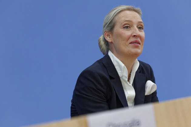 AfD Post-Election Analysis: Mecklenburg-Western Pomerania and Berlin, September 21, 2026, Germany, Berlin—Federal Press Conference: AfD’s analysis of the state election in Mecklenburg-Western Pomerania and the election to the Berlin House of Representatives. Pictured: Dr. Alice Weidel, federal spokesperson for the AfD and co-chair of the AfD parliamentary group in the German Bundestag
