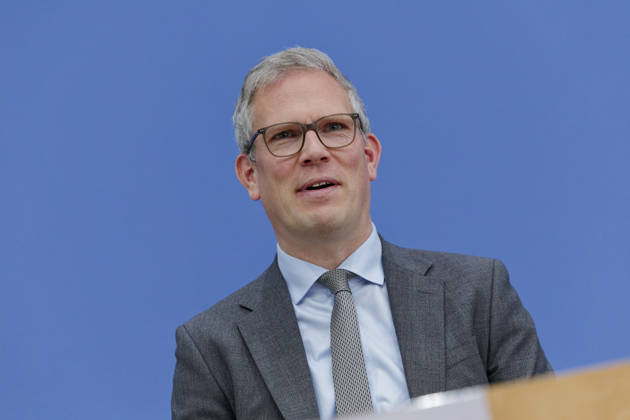 Sebastian Hille September 21, 2026 Germany, Berlin Government Press Conference Deputy Government Spokesperson Sebastian Hille CSU