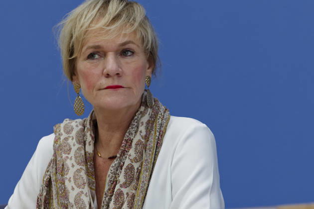 AfD Post-Election Analysis: Mecklenburg-Western Pomerania and Berlin, September 21, 2026, Germany, Berlin, Federal Press Conference: Recap of the state election in Mecklenburg-Western Pomerania and the Berlin House of Representatives election by the party Die Linke. Pictured: Simone Oldenburg, lead candidate for Die Linke in Mecklenburg-Western Pomerania