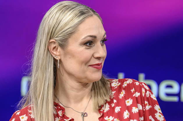 Pictured, from left: Ruth Moschner, host, GER, Berlin, studio, guest on Maischberger, political talk show, TV, program, with host Sandra Maischberger, Das Erste, from Studio 20 in Adlershof, September 21, 2026, Copyright: HMBxMedia UwexKoch