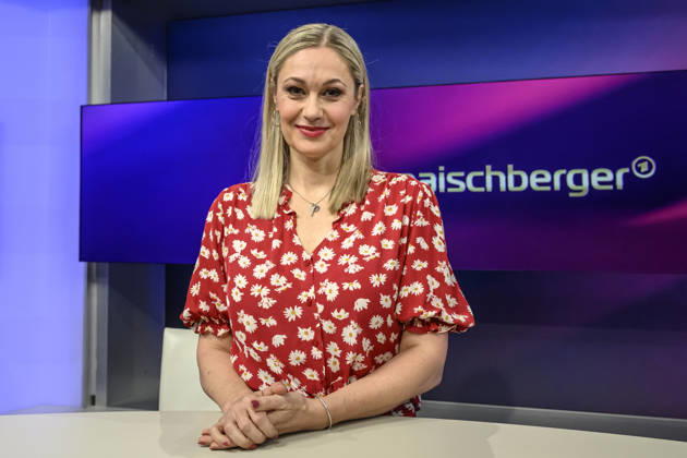 Pictured, from left: Ruth Moschner, host, Germany, Berlin, studio, guest on Maischberger, political talk show, TV, program, with host Sandra Maischberger, Das Erste, from Studio 20 in Adlershof, September 21, 2026, Copyright: HMBxMedia UwexKoch