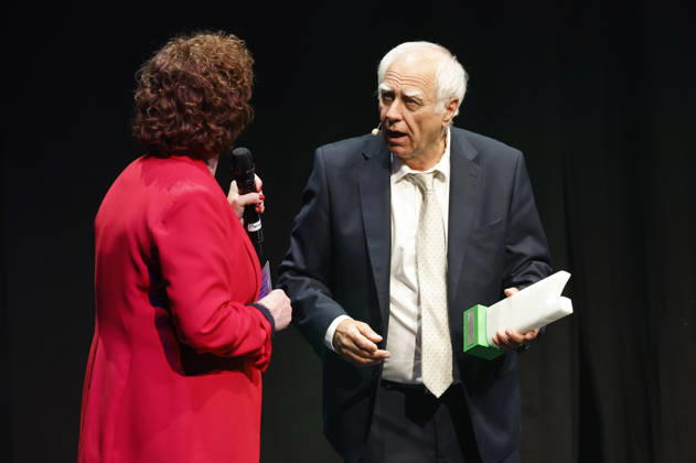 Steffi Neu and Bruno Jonas at the 10th Recklinghäuser Hurz Comedy Award ceremony at the Ruhrfestspielhaus in Recklinghausen, September 21, 2026 Foto:xT.xSchröerx xFuturexImagex hurz_6999