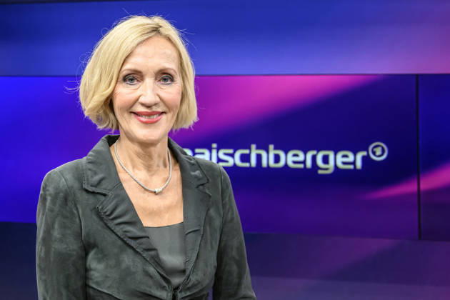 Pictured, from left: Petra Gerster, host and author, GER, Berlin, studio, guest on *Maischberger*, political talk show, TV, program, hosted by Sandra Maischberger, *Das Erste*, from Adlershof, Am Studio 20, September 22, 2026, Copyright: HMBxMedia UwexKoch