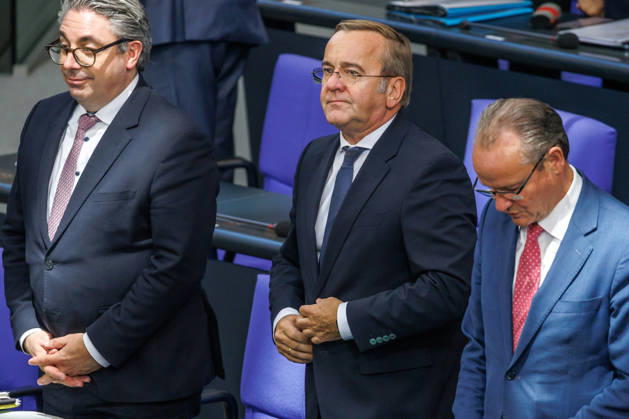 Bundestag: Boris Pistorius (SPD), Federal Minister of Defense, at the German Bundestag on September 23, 2026, in Berlin, Berlin, Berlin, Germany, Bundestag