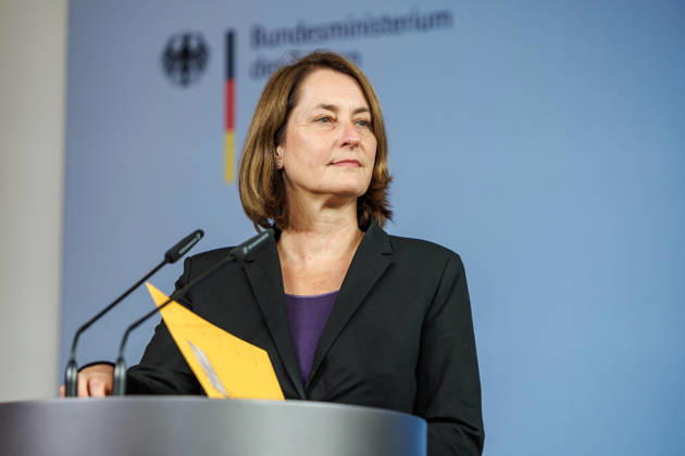 Statement by Federal Minister of the Interior Dobrindt at a press conference on the Action Plan Against Social Benefits Fraud, featuring Federal Minister of the Interior Alexander Dobrindt and State Secretary Leonie Gebers (SPD) on September 23, 2026, in Berlin, Berlin, Berlin, Germany, Federal Ministry of the Interior