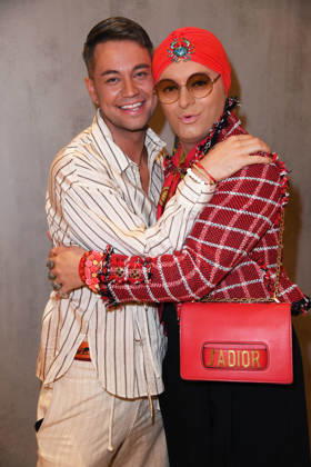 Julian F. M. Stöckel with his friend Marcell Damaschke at the CODE RED BY TK MAXX STORE REOPENING at Alexanderplatz in Berlin on September 24, 2026