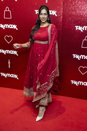 ABB TKMAXX Sayana Ranjan made a guest appearance on the red carpet at the grand reopening of the TK Maxx store on Alexanderplatz on September 24, 2026, in Berlin, Germany