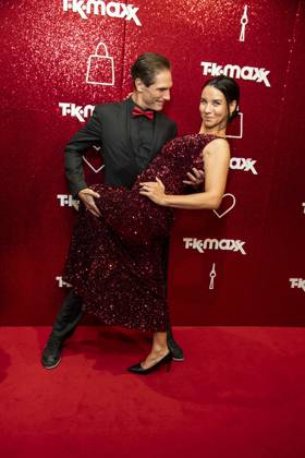 ABB TKMAXX s Christian Polanc and Laura Brand appeared on the red carpet at the grand reopening of the TK Maxx store on Alexanderplatz on September 24, 2026, in Berlin, Germany