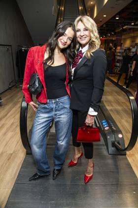 ABB TKMAXX Nele Ludowig Roeffen and Frauke Ludowig, mother and daughter, appeared on the red carpet at the grand reopening of the TK Maxx store on Alexanderplatz on September 24, 2026, in Berlin, Germany