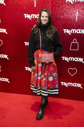 ABB TKMAXX Katrin Wrobel appears on the red carpet at the grand reopening of the TK Maxx store on Alexanderplatz on September 24, 2026, in Berlin, Germany