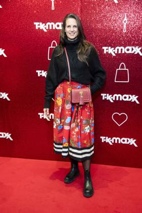 ABB TKMAXX Katrin Wrobel appeared on the red carpet at the grand reopening of the TK Maxx store on Alexanderplatz on September 24, 2026, in Berlin, Germany