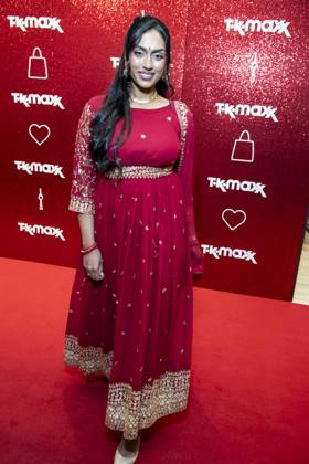 ABB TKMAXX Sayana Ranjan made a guest appearance on the red carpet at the grand reopening of the TK Maxx store on Alexanderplatz on September 24, 2026, in Berlin, Germany