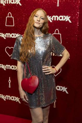 ABB TKMAXX Barbara Meier on the red carpet at the grand reopening of the TK Maxx store on Alexanderplatz on September 24, 2026, in Berlin, Germany