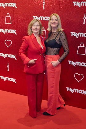 Tina Ruland and her entourage at the reopening of the expanded TK Maxx store during the CODE RED Night event at Alexanderplatz in Berlin on September 24, 2026 TK Maxx Store Reopening