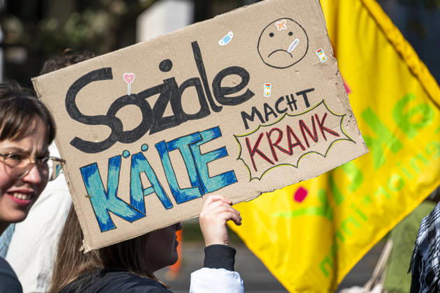 Social protests organized by the DGB EUR, Germany, Berlin, September 26, 2026 There’s Enough for Everyone, and Merz Must Go —posters, banners, and slogans against the federal government’s cuts to social benefits. Cutting Social Benefits —nationwide social protests organized by the DGB and its member unions under the slogan You’ve Earned It: Your Work, Your Health, Your Pension