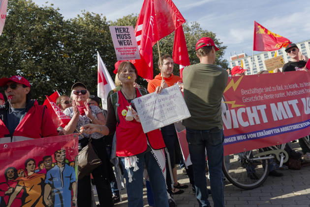 DGB Demonstration Against the Dismantling of the Welfare State September 26, 2026, Berlin, Germany: Demonstration and rally in front of the Rotes Rathaus as part of the DGB Day of Action against the dismantling of the welfare state and military buildup