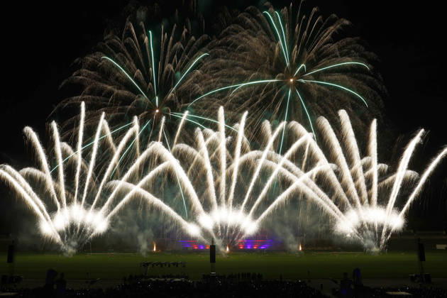 September 26, 2026, Pyronale 2026, Fireworks Championship at the Maifeld near the Olympic Stadium in Berlin, Berlin, Germany