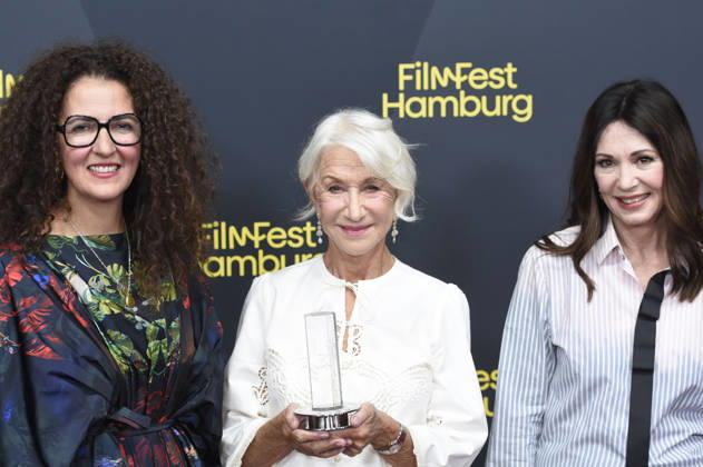 Malika Rabahallah, Helen Mirren, and Iris Berben at the premiere of the film *A Talent for Murder* and the Douglas Sirk Award ceremony at the 34th Filmfest Hamburg at Cinemaxx Dammtor in Hamburg, Germany, September 29, 2026 Foto:xC.xNiehausx xFuturexImagex mirren_6982