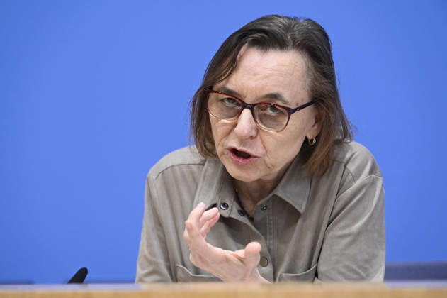 ABB BPK Carmen Scheibenbogen, German hematologist-oncologist and professor of immunology at Charité in Berlin. Topic: Presentation on post-infectious diseases—care, research, and prevention, using Long COVID as an example—at the BPK Federal Press Conference in Berlin on October 1, 2026, Berlin, Germany.