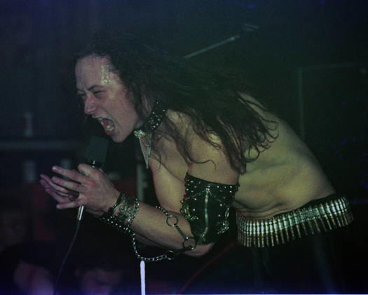 **FILE PHOTO** Conrad Cronos Lant Has Passed Away. LONG ISLAND, NY APRIL 3,1981: Conrad Cronos Lant of Venom performs at North Stage Theater on April 3, 1981 in Long Island, New York Copyright: xmpi04x