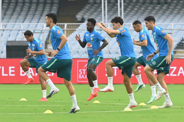 KOLKATA, INDIA - OCTOBER 2: Vinicius Junior of Brazil Men s National Football team during training session ahead of upcoming International Friendly match against India at Vivekananda Yuva Bharati (Salt Lake) Stadium on October 2, 2026 in Kolkata, India. (Photo by Samir Jana Hindustan Times ) Brazil National Football Team Arrive In Kolkata Ahead Of Their Match Against Indian Football Team