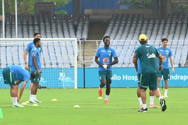 KOLKATA, INDIA - OCTOBER 2: Vinicius Junior of Brazil Men s National Football team during training session ahead of upcoming International Friendly match against India at Vivekananda Yuva Bharati (Salt Lake) Stadium on October 2, 2026 in Kolkata, India. (Photo by Samir Jana Hindustan Times ) Brazil National Football Team Arrive In Kolkata Ahead Of Their Match Against Indian Football Team