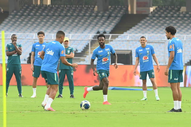KOLKATA, INDIA - OCTOBER 2: Vinicius Junior of Brazil Men s National Football team during training session ahead of upcoming International Friendly match against India at Vivekananda Yuva Bharati (Salt Lake) Stadium on October 2, 2026 in Kolkata, India. (Photo by Samir Jana Hindustan Times ) Brazil National Football Team Arrive In Kolkata Ahead Of Their Match Against Indian Football Team