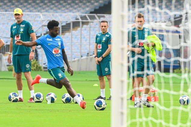 KOLKATA, INDIA - OCTOBER 2: Vinicius Junior of Brazil Men s National Football team during training session ahead of upcoming International Friendly match against India at Vivekananda Yuva Bharati (Salt Lake) Stadium on October 2, 2026 in Kolkata, India. (Photo by Samir Jana Hindustan Times ) Brazil National Football Team Arrive In Kolkata Ahead Of Their Match Against Indian Football Team