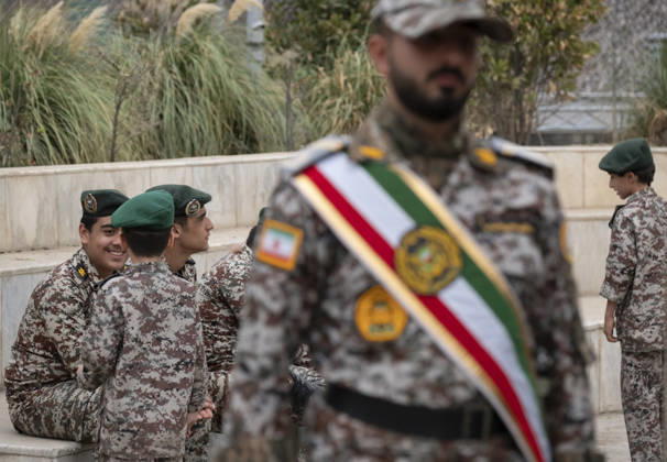 Opening Ceremony Of Second City-Square Military Training Camp Iranian schoolboys wearing Iranian Army military uniforms speak with each other during the opening ceremony of the second city-square military training camp for self-sacrificing forces in downtown Tehran, Iran, on October 3, 2026. The camp was established by the Basij paramilitary force, with personnel from the Islamic Republic of Iran Army responsible for training the volunteers. Tehran Tehran Iran Copyright: xMortezaxNikoubazlx originalFilename: nikoubazl-openingc261003_npExk